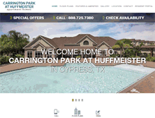 Tablet Screenshot of carringtonparkhuffmeister.com